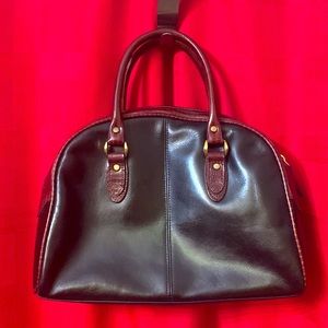 Liz Claiborne Leather Bag — Black and Brown